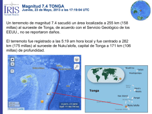 Magnitud 7.4 TONGA