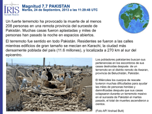 Magnitud 7.7 PAKISTAN