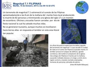Magnitud 7.1 FILIPINAS