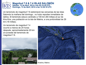 Magnitud 7.6 &amp; 7.4 ISLAS SALOMÓN