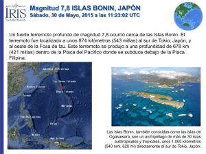 Magnitud 7,8 ISLAS BONIN, JAPÓN