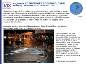 Magnitude 8,3 OFFSHORE COQUIMBO, CHILE