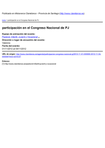 participación en el Congreso Nacional de PJ ) Valencia