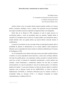 Desarrollo social y comunicación en América Latina  Por Daniel Arroyo