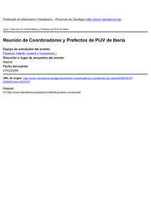 Reunión de Coordinadores y Prefectos de PIJV de Iberia ) Madrid