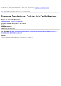 Reunión de Coordinadores y Prefectos de la Familia Claretiana ) Madrid