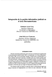 Integración de la gestión informática judicial en el  área Iberoamericana