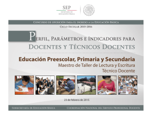 P Docentes y Técnicos Docentes Educación Preescolar, Primaria y Secundaria