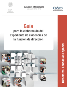 Guía  para la elaboración del Expediente de evidencias de