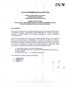 Acta de reunión de aclaración 14 de abril 2015