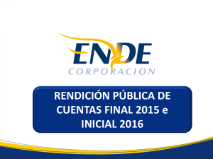 RENDICIÓN PÚBLICA DE CUENTAS FINAL 2015 e INICIAL 2016