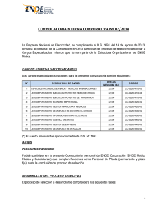 Convocatoria interna corporativa n° 02-2014