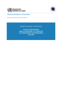 Plan de acción mundial para la prevención y el control de las enfermedades no transmisibles 2013-2020 pdf, 482kb