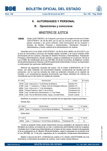 BOLETÍN OFICIAL DEL ESTADO MINISTERIO DE JUSTICIA II.  AUTORIDADES Y PERSONAL