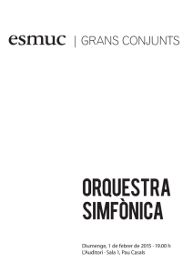 Programa Gran Conjunt Orquestra Simfònica