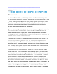 Política social y decisiones económicas Pag12, 9-11-2015