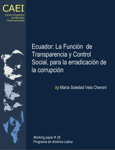 CAEI Ecuador: La Función  de Transparencia y Control