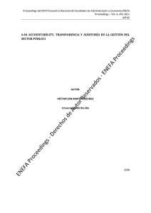 604 ACCOUNTABILITY TRANSPARENCIA Y AUDITORIA EN LA GESTION DEL SECTOR PUBLICO 2011