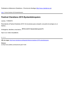 Festival Claretiano 2015 #yotambiénquiero