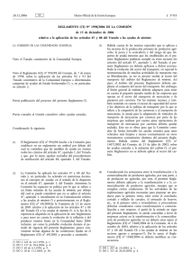 REGLAMENTO (CE) N 1998/2006 DE LA COMISIÓN de minimis