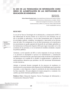 EL USO DE LAS TECNOLOGÍAS DE INFORMACIÓN COMO EDUCACIÓN DE HONDURAS