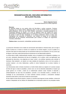 RESIGNIFICACIÓN DEL DISCURSO INFORMATIVO EN CLAVE POLICIAL