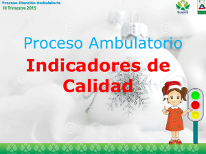 Informe Proceso Ambulatorio III Trimestre 2015