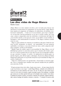 4 plural2 Las diez vidas de Hugo Blanco Martín Cuneo