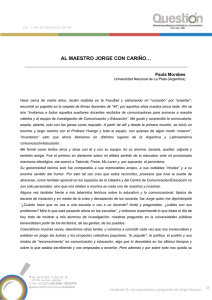 AL MAESTRO JORGE CON CARIÑO…  Paula Morabes