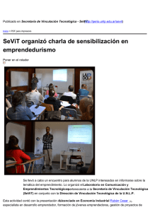 SeViT organizó charla de sensibilización en emprendedurismo
