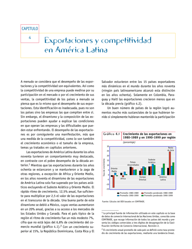 Capitulo 4 Exportaciones Y Competitividad En Am Rica Latina