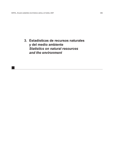   3.  Estadísticas de recursos naturales y del medio ambiente