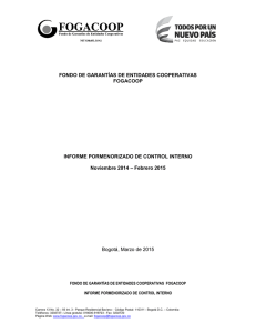 Descargar el informe Estado de Control Interno  Febrero de 2015 Tipo de archivo: pdf Tamaño: 413.8 kB