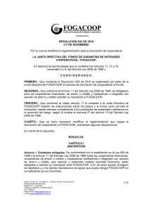 Resolución No. 032 del 17 de diciembre de 2010