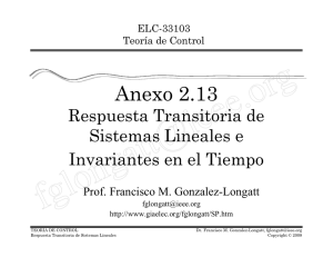Anexo 2.13: Respuesta Transitoria de Sistemas Lineales