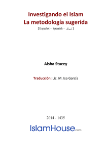 Investigando el Islam La metodología sugerida  Aisha Stacey