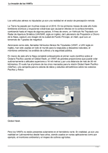 Los vehículos aéreos no tripulados ya son una realidad en... La Tierra ha pasado por muchas cosas en el 2010....