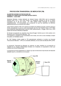 PROYECCIÓN TRANSVERSAL DE MERCATOR (TM)
