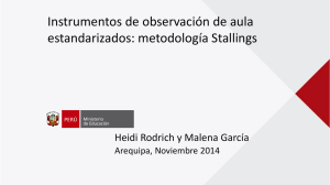 Instrumentos de observación de aula estandarizados: metodología Stallings