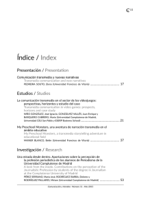 Índice / Index Presentación / Presentation