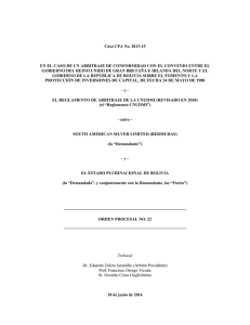 Procedural Order No. 22 (Spanish)