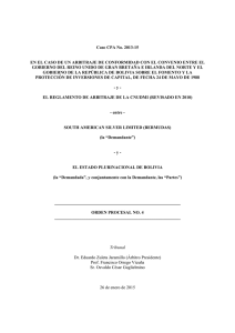 Procedural Order No. 4 (Spanish)