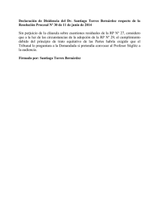 Statement of Dissent of Dr. Santiago Torres Bernárdez to Procedural Order No. 30 (Spanish)