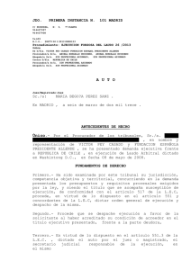 Resolution of Spanish Court of First Instance (Spanish)