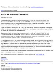 Fundacion Proclade en la CONGDE