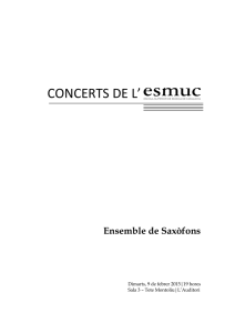 Programa Ensemble Saxòfons Esmuc
