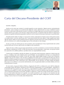 - Carta del Decano-Presidente del COIT
