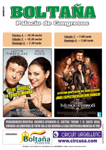 Cartelera de cine de Boltaña - Del 4 al 6 de noviembre de 2011