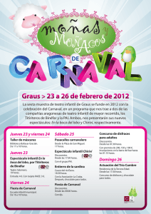 Programa Muestra de Teatro Infantil Moñas y Moñacos y Carnaval de Graus