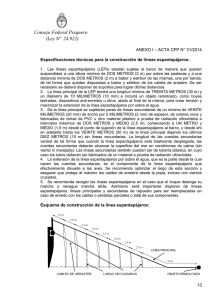 CFP. Acta Nº 31/2014, Anexo I-Especificaciones técnicas para la construcción de líneas espantapájaros